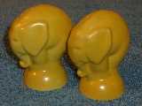 Elephants glazed matte yellow